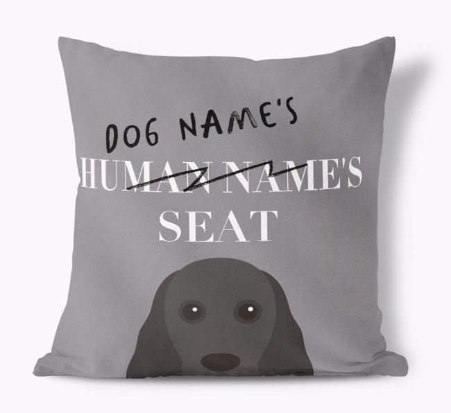 Human's Seat: Personalised {breedFullName} Canvas Cushion